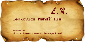 Lenkovics Mahália névjegykártya